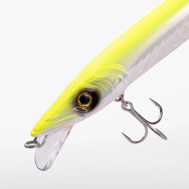 Jerkbait Pêche Au Leurre En Mer JERKUDA 170F Blanc Fluo 3 Jerkbait Pêche Au Leurre En Mer JERKUDA 170F Blanc Fluo – Image 3