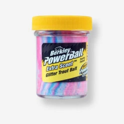 Berkley PATE A TRUITE PECHE DE LA TRUITE EN ETANG ROUGE/BLANC/BLEU PAILLETÉE 50G