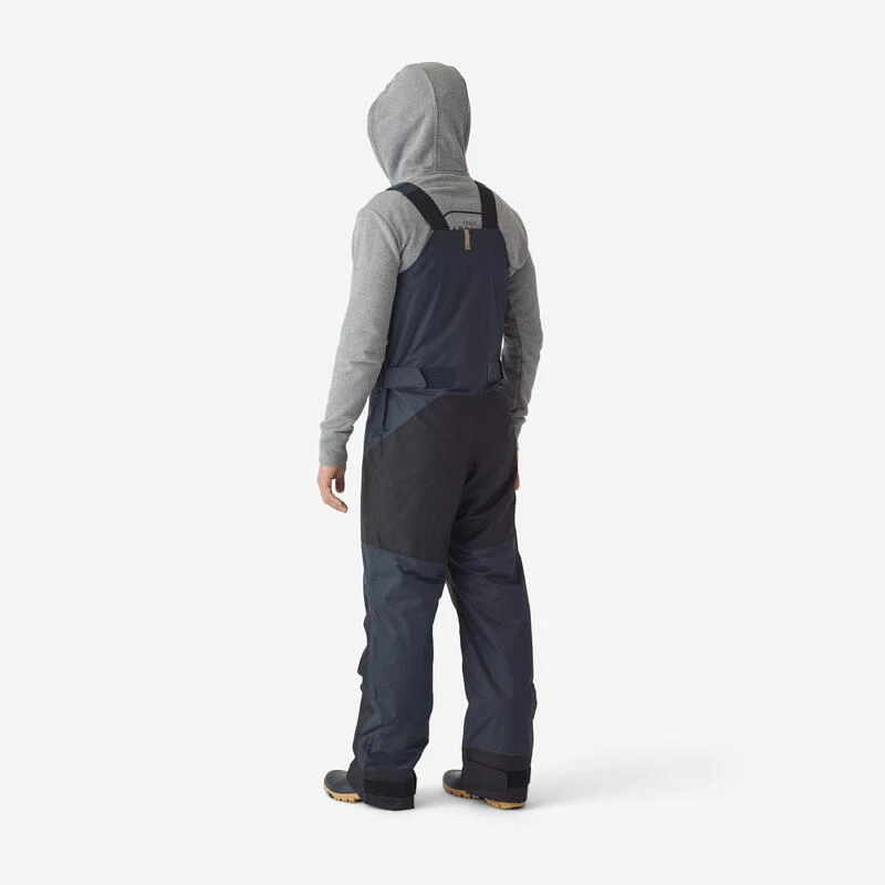 Salopette De Pêche Imperméable Chaude Homme - FO 500 TH Grise 2 Salopette De Pêche Imperméable Chaude Homme - FO 500 TH Grise – Image 2