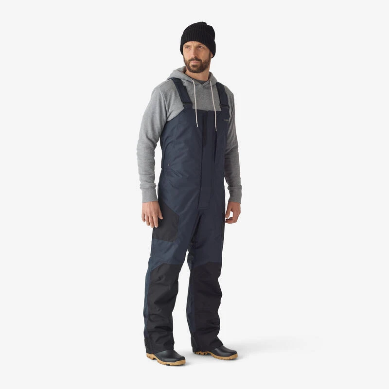 Salopette De Pêche Imperméable Chaude Homme - FO 500 TH Grise 3 Salopette De Pêche Imperméable Chaude Homme - FO 500 TH Grise – Image 3
