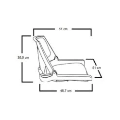 SIÈGE PILOTE RABATTABLE BLANC -Daiwa Soldes Magasin siege pilote rabattable blanc 5